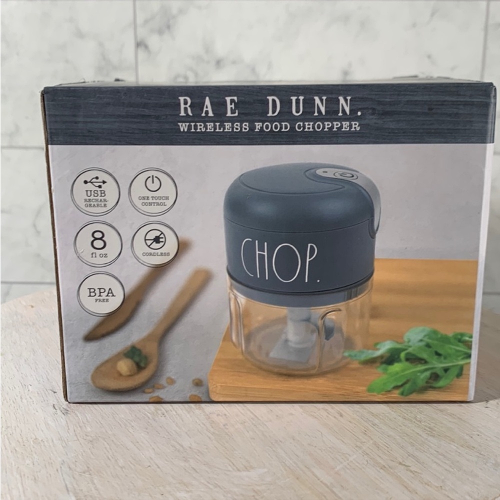 New in box Rae Dunn CHOP wireless food chopper